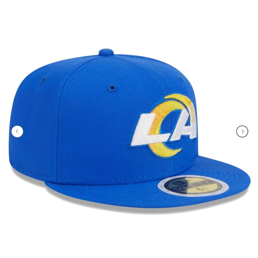 New Era® (Kids SIZE 6‎ 7/8) Los Angeles Rams 59FIFTY Fitted Hat Blue NFL Cap - Picture 3 of 5